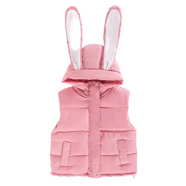 木木兔 柔软舒适轻盈百搭马甲 粉色 青少年