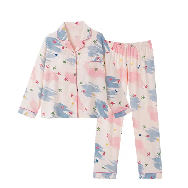 欧诗帛 高级感带胸垫舒适透气可外穿睡衣套装 女款 图色