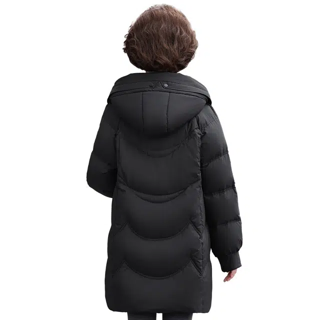 雅鹿 纯色简约舒适连帽宽松通勤时尚羽绒服 女款