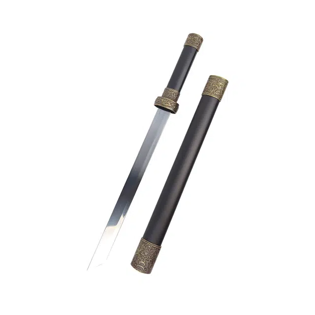天子剑 小木兰剑 龙泉不锈钢刀剑古代兵器金属短剑收藏摆件未开刃 成品模型