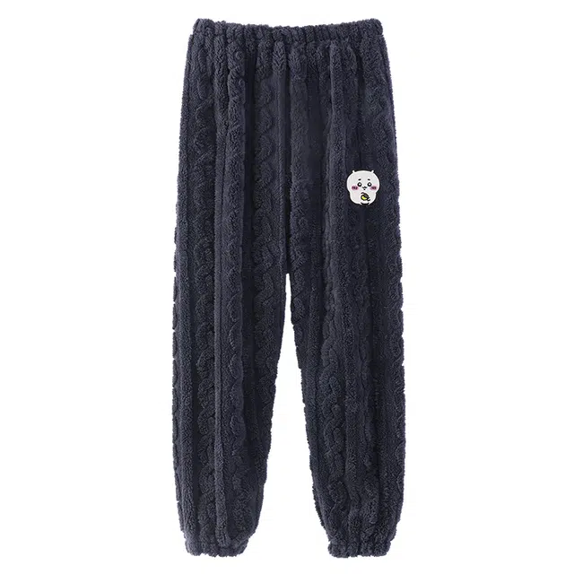 莫代尔 纯色时尚柔软亲肤保暖储温可外穿睡裤 女款 深灰色