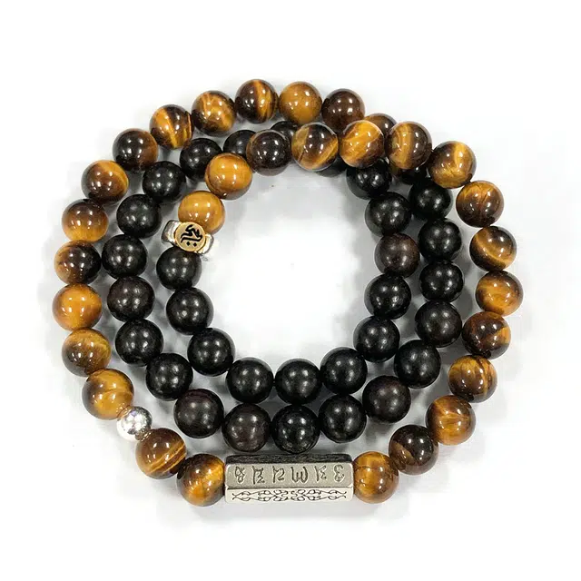 琉堇 十二生肖守护本命佛串珠链 步步高升转运佛珠 前途无量六字真言 黑檀 手串 男女同款情侣款