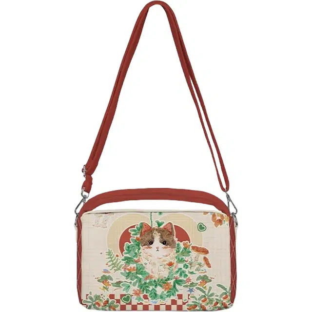 奥松 家用家居复古可爱女秋冬百搭 绒面科技布 斜挎包 男女同款情侣款 棕色