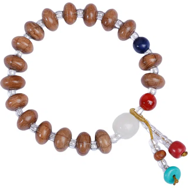 仙源 转运招财纳福新中式复古单圈 念珠 平安福 六道木 木作手串 男女同款情侣款