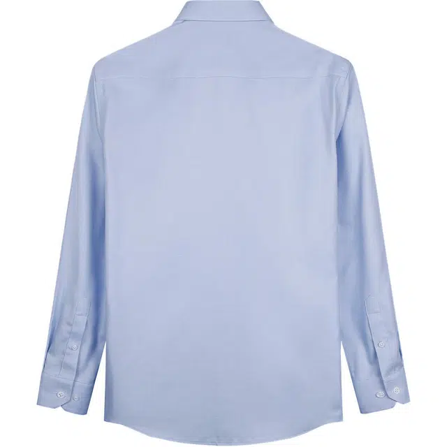 才子 纯棉亲肤透气条纹商务长袖衬衫 男款 蓝色