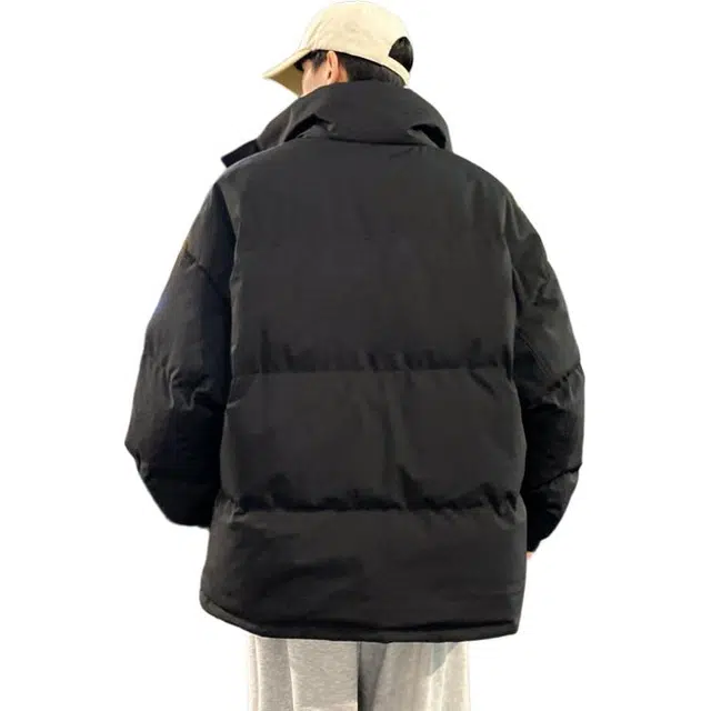 【dme】 立领保暖防寒纯色厚款宽松舒适棉服 男女同款