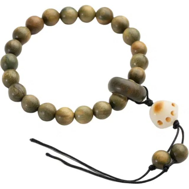 仙源 小猫爪 招财精工雕刻招财可爱新中式 配饰 平安福 节日生日送礼盒物闺蜜 绿檀 手串 男女同款情侣款