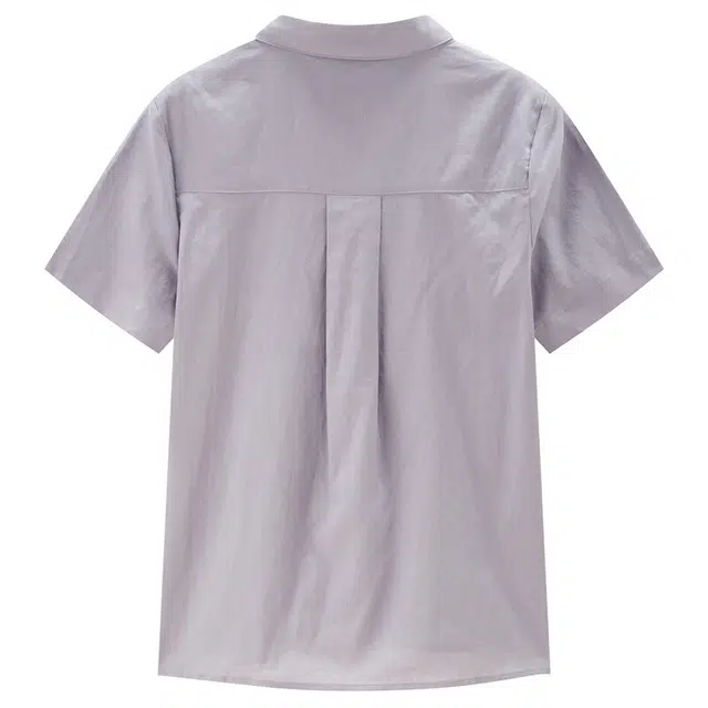 佐丹奴 休闲简约口袋装饰短袖衬衫 女款