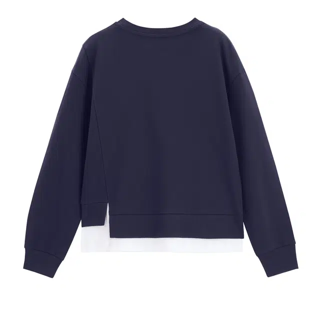 佐丹奴 纯棉假两件破骨不规则下摆圆领卫衣 女款