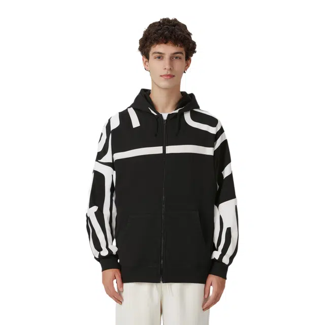 Supreme FW20 Week 13 Big Logo Paneled Zip Up Hooded Sweatshirt Logo