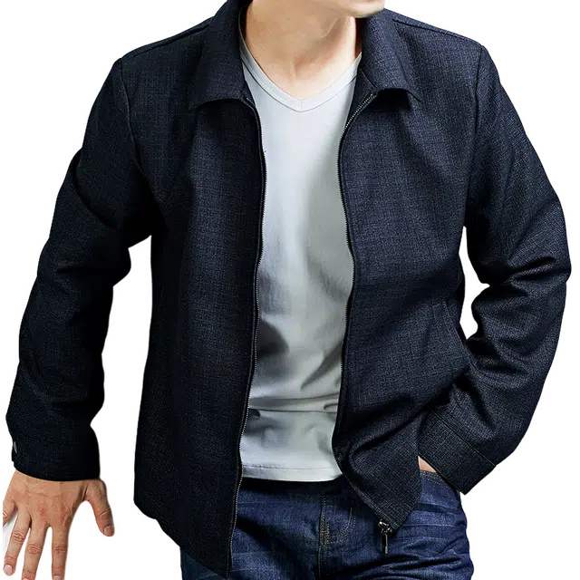 雅鹿 高档翻领商务休闲夹克外套 男款