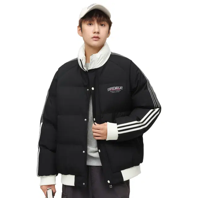 吾皇猫 美式高街复古加厚保暖面包服休闲宽松棉服 男女同款