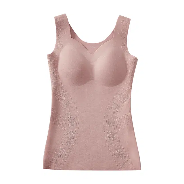 二三二三 保暖带胸垫无痕可外穿防下垂打底背心 女款