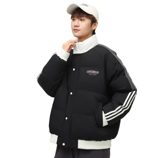 吾皇猫 美式高街复古加厚保暖面包服休闲宽松棉服 男女同款