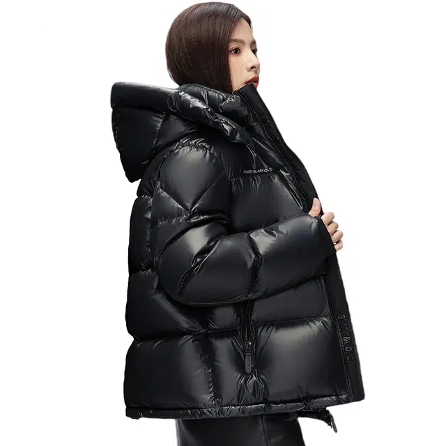 雅鹿 时尚宽松通勤羽绒服 男女同款 黑色