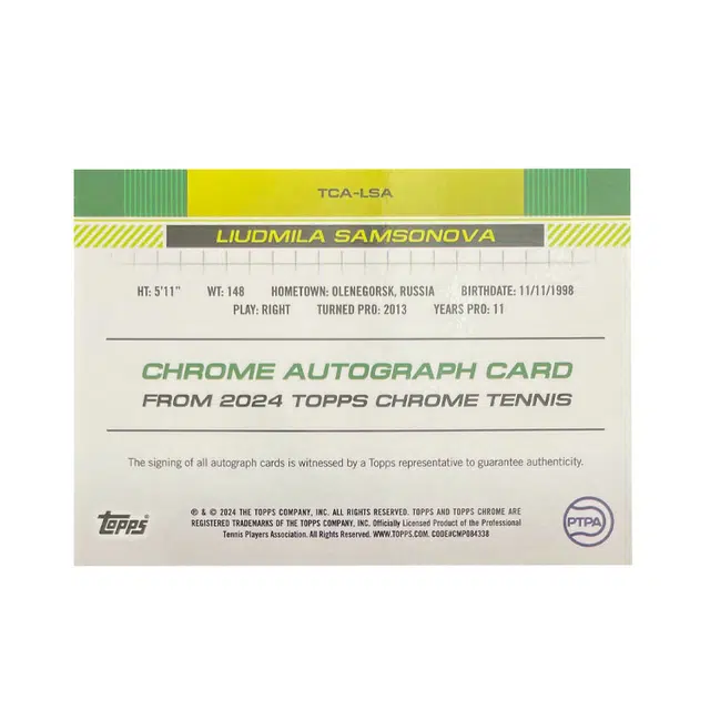 Topps 2024 Chrome Tennis 4899