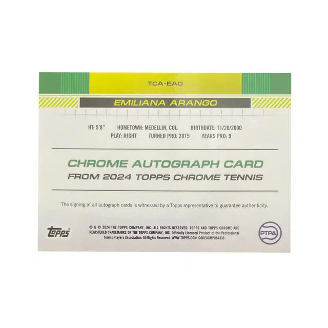 Topps . 2024 Chrome Tennis