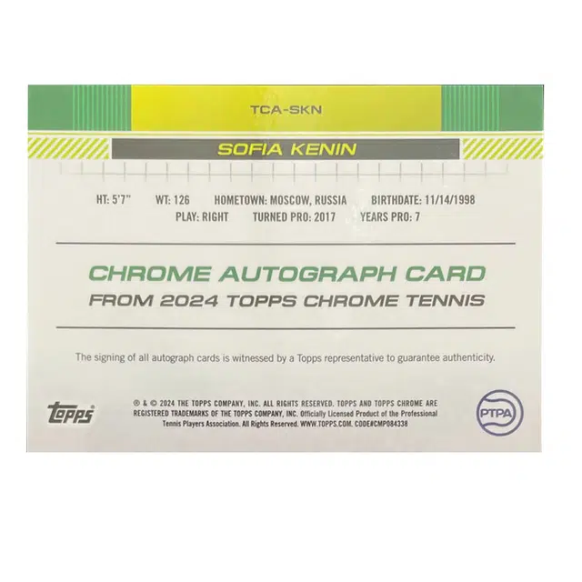 Topps 2024 Chrome Tennis