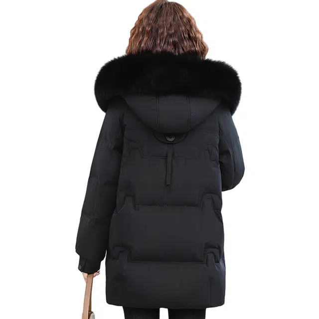 雅鹿 纯色连帽加厚羽绒服 女款