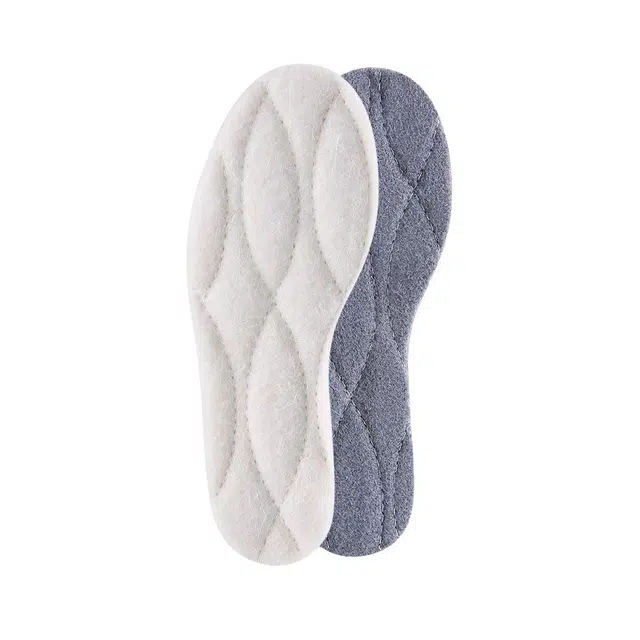 足印部落 压缩羊毛蓄热保暖冬季宝宝防寒防冻脚软底舒适 毛毡+软木+涤纶毡 鞋垫 儿童款