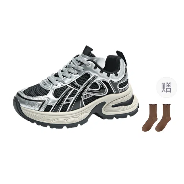 小鹿米利 小个子老爹鞋透气轻便 厚底增高运动旅游鞋 耐磨轻便 低帮 老爹鞋 女款