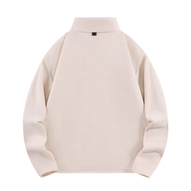 星际者 字母刺绣落肩宽松休闲立领抓绒保暖拉链夹克 男女同款 秋冬季加绒加厚保暖外套