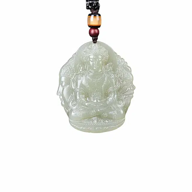 舒杰 国潮国风佛魔一念 和田玉 青白玉 男女同款情侣款