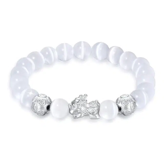 聆听花开 招财貔貅有钱花手饰串珠 清冷感轻奢精致小众高级感国风高颜值仙女仙气百搭配饰小清新森系新款可调节 合金 手串 男女同款情侣款