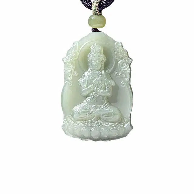 舒杰 本命年守护神大日如来 和田玉 青白玉 男女同款情侣款
