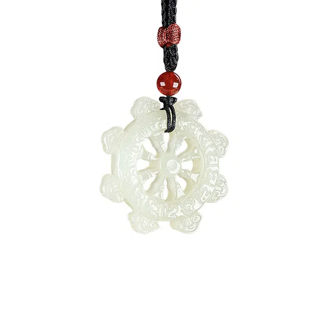 舒杰 小众设计扭转乾坤吊坠 和田玉 白玉 男女同款情侣款