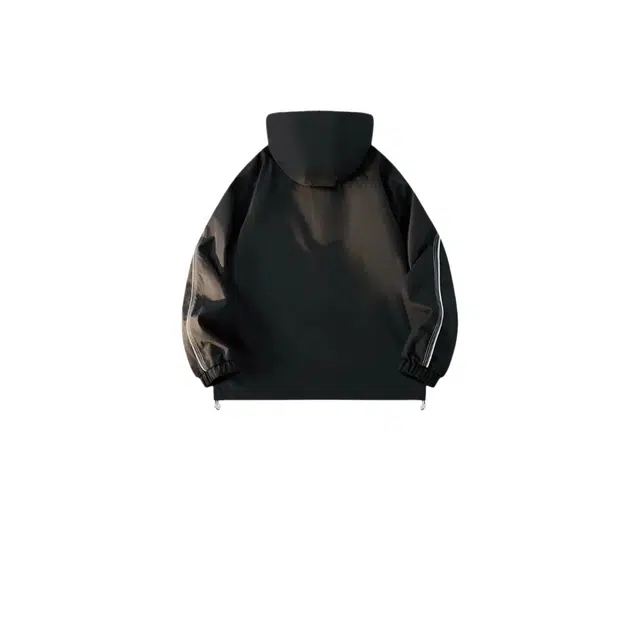 雅鹿 双层连帽立领休闲简约夹克外套 男女同款