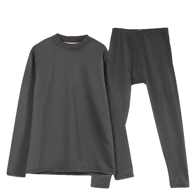 雅鹿 加绒加厚抗寒打底保暖套装 男款