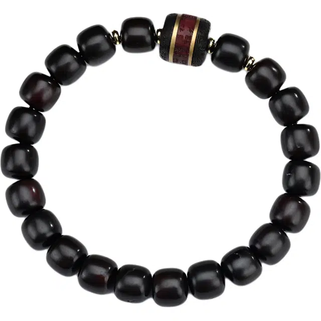 天纵 中式国风复古百福转运珠盘串佛珠老型珠小众设计高级感文玩念珠周年纪念日上岸礼品 紫檀属 手串 男女同款情侣款