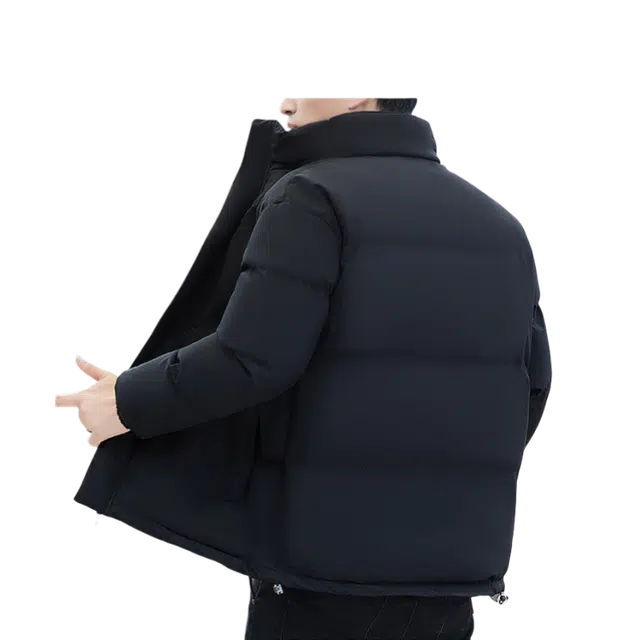 北极绒 立领宽松纯色保暖棉服 男款