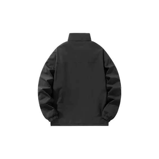 雅鹿 纯色立领拉链休闲时尚帅气户外飞行员落肩长袖夹克外套 男款