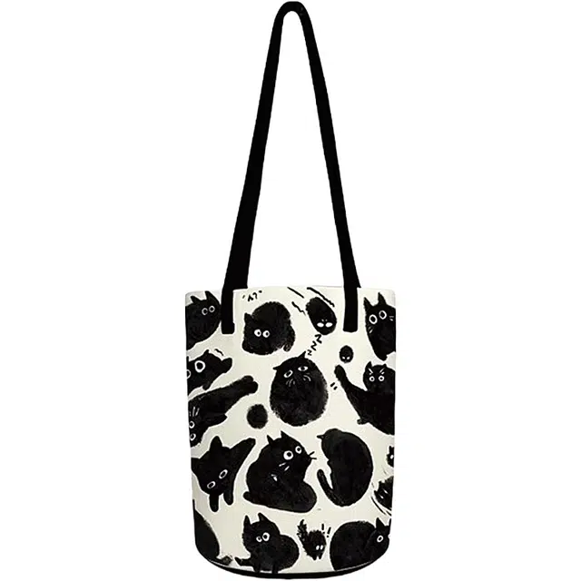 奥松 秋冬通勤高级感 绒面科技布 单肩包 男女同款情侣款 黑白