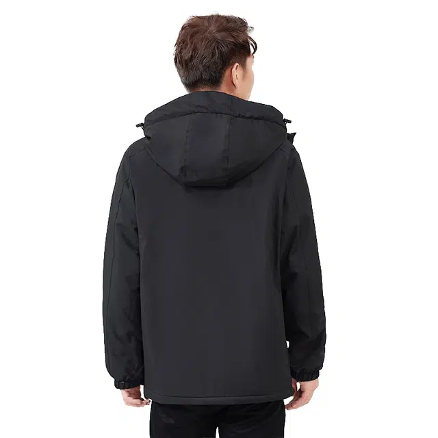 雅鹿  户外休闲山系百搭时尚连帽拼接  防水防风透气耐磨冲锋衣 男女同款