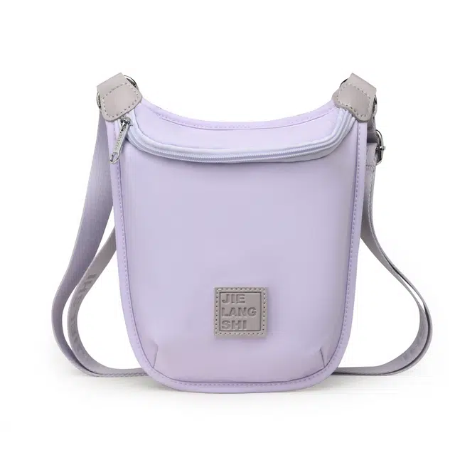 捷朗仕 单肩小包 尼龙 斜挎包 小号 女款 远山紫/沙漠粉淡奶油/可可/黑色