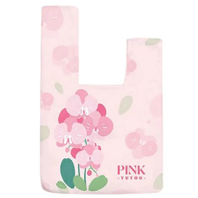 奥松 家用家居蝴蝶兰 绒面科技布 手提包 女款 粉色拼绿色