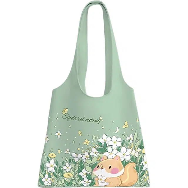 奥松 可爱卡通 绒面科技布 单肩包 女款 多色