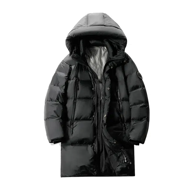 鸭鸭 韩系基础款学院小清新小众设计感宽松加厚保暖防风羽绒服 男女同款