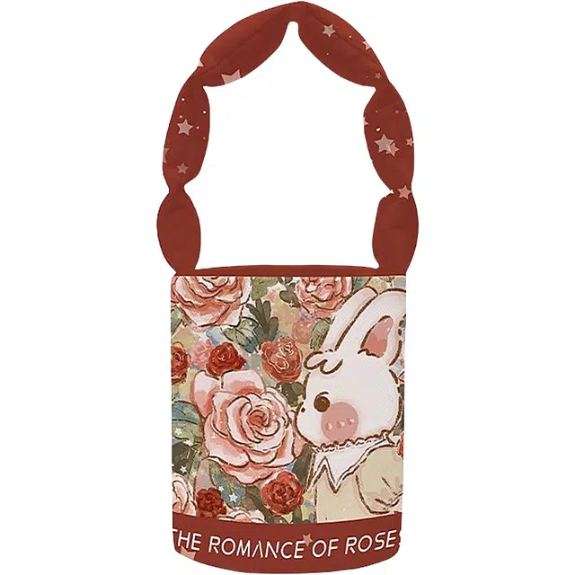 奥松 家用家居高级感小众 绒面科技布 手提包 男女同款情侣款 玫瑰庄园