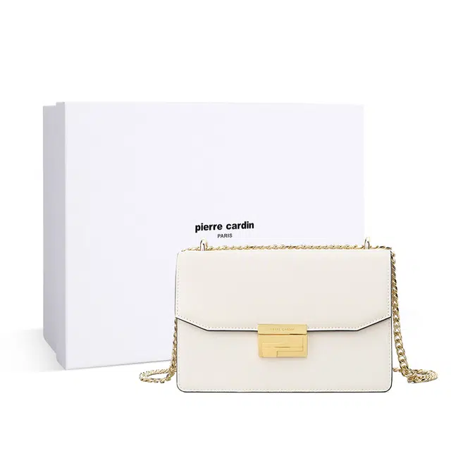 Pierre Cardin Chain Leather Shoulder Bag