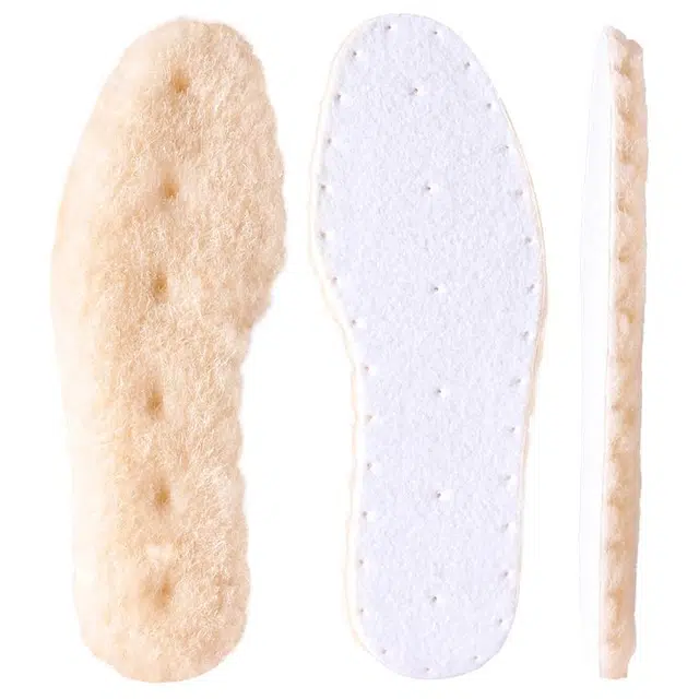 足印部落 冬季暖绒绒保暖防寒防冻脚适配马丁靴雪地靴 羊毛+聚酯纤维 鞋垫 男女同款情侣款