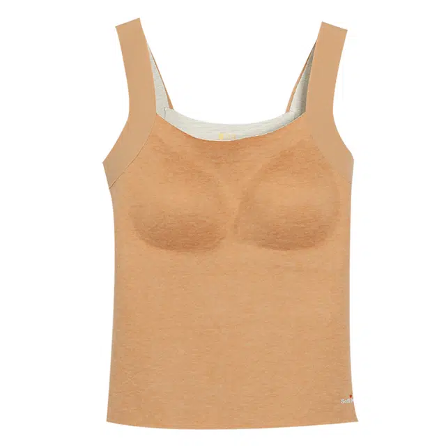 红豆 纯色简约高弹舒适无痕保暖上装 女款