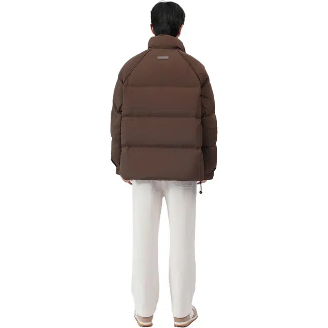 恒源祥 立领假两件美式纯色精品羽绒服 男女同款