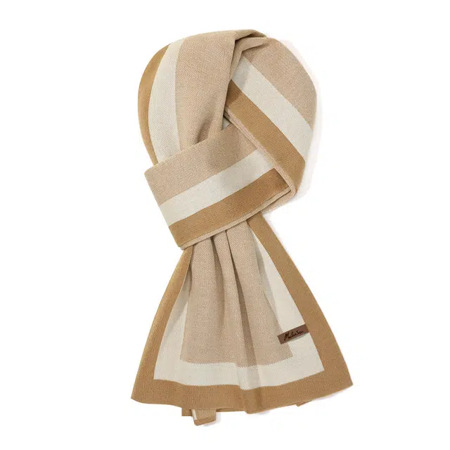 木林森 秋冬保暖围脖韩系简约礼盒装加厚保暖 绒线围巾 男女同款情侣款