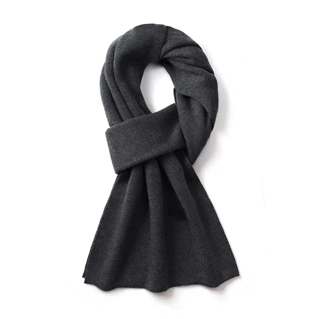 啄木鸟 男士冬季冬款高档礼盒围加厚保暖男友 绵羊毛 围巾 男款