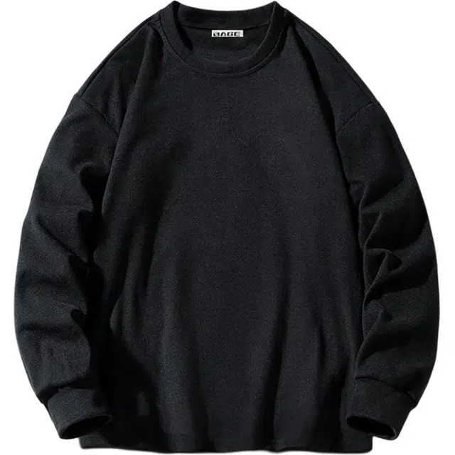 八哥 纯色基础简约保暖防风亲肤德绒圆领打底衫城市出行慵懒风经典百搭长袖针织衫 男女同款