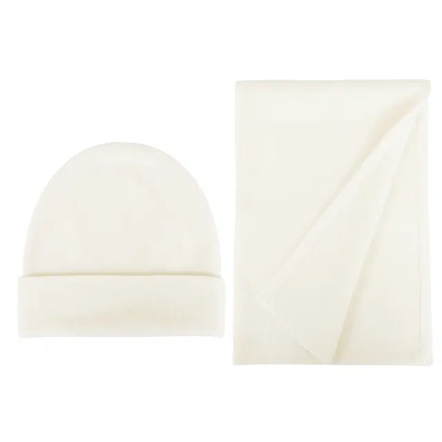 啄木鸟 纯羊毛帽子围巾二件套二合一体秋冬季氛围感加厚保暖防寒骑行保暖 礼盒套装 羊毛 绒线围巾 女款